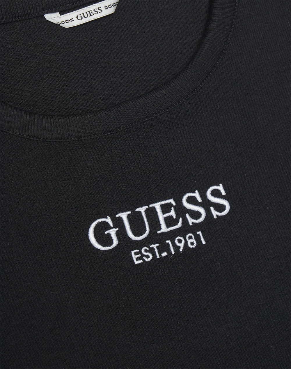 Guess Rib Midi Sl T-Shirt Μπλούζα Παιδικό Girl J4Yi16Kbzp4-Jblk Jetblack παιδικά Κορίτσι ρούχα μπλούζες Politikos Shop Πολιτικός