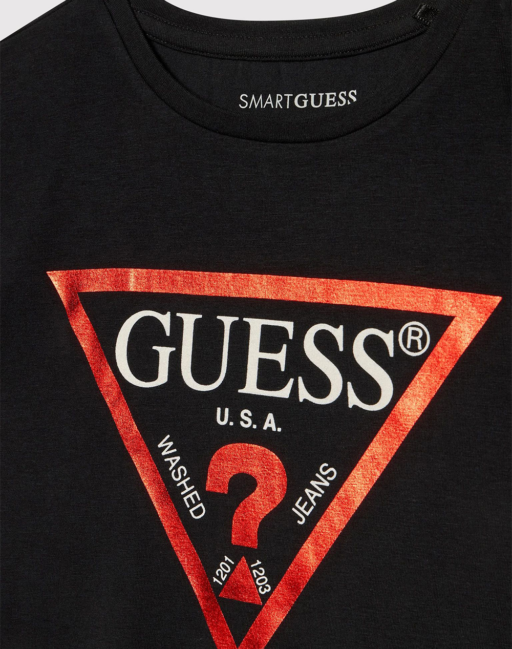 Guess Cropped Ss Tshirt Core Μπλούζα Παιδικό Girl J81I15J1311-Jblk Black παιδικά Κορίτσι ρούχα μπλούζες Politikos Shop Πολιτικός