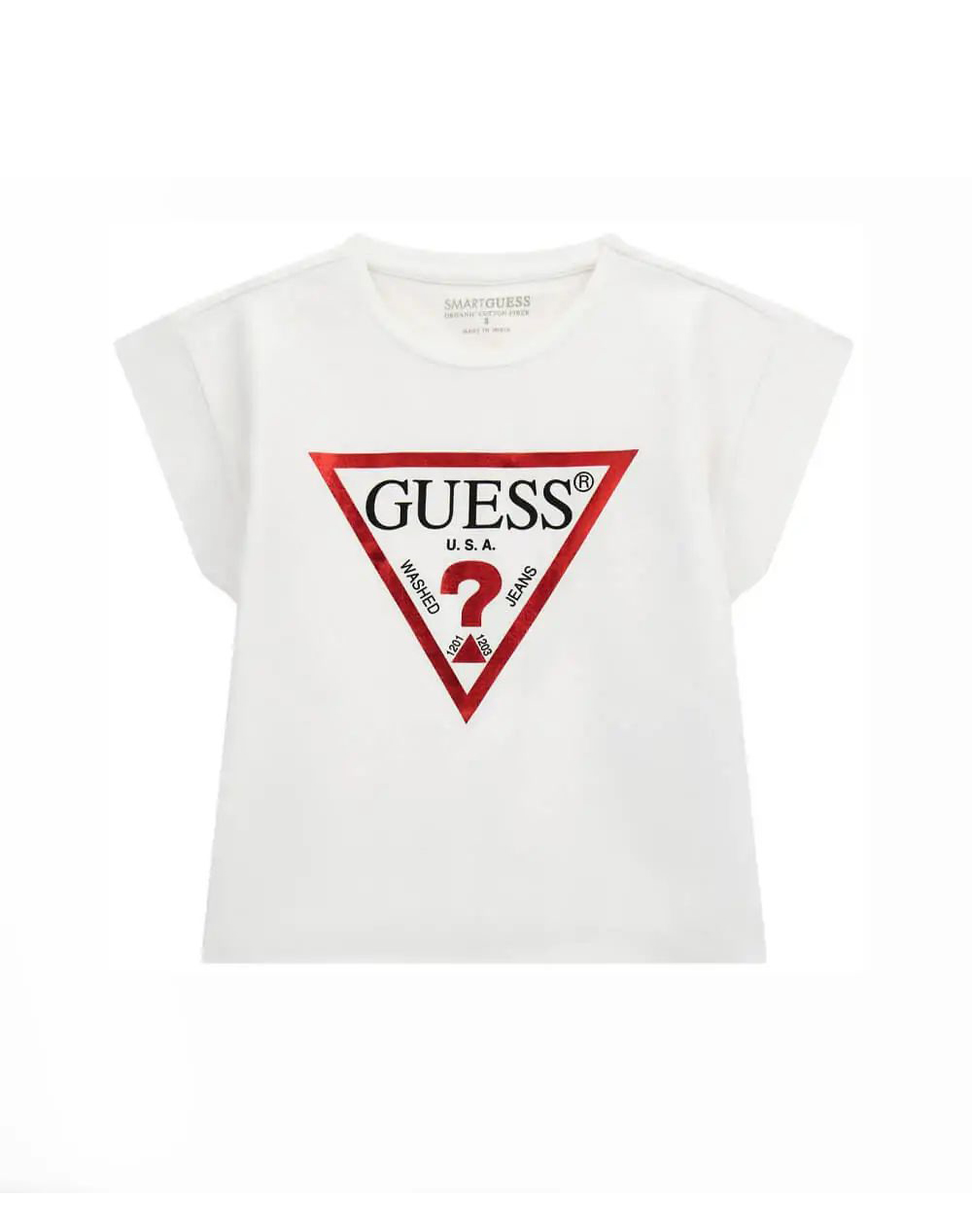 GUESS CROPPED SS TSHIRT_CORE ΜΠΛΟΥΖΑ ΠΑΙΔΙΚΟ GIRL J81I15J1311-G011 White
