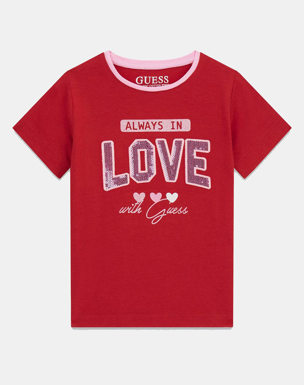 GUESS KIDS SS T-SHIRT ΜΠΛΟΥΖΑ ΠΑΙΔΙΚΟ GIRL K6RI11K6YW4-G532 Red