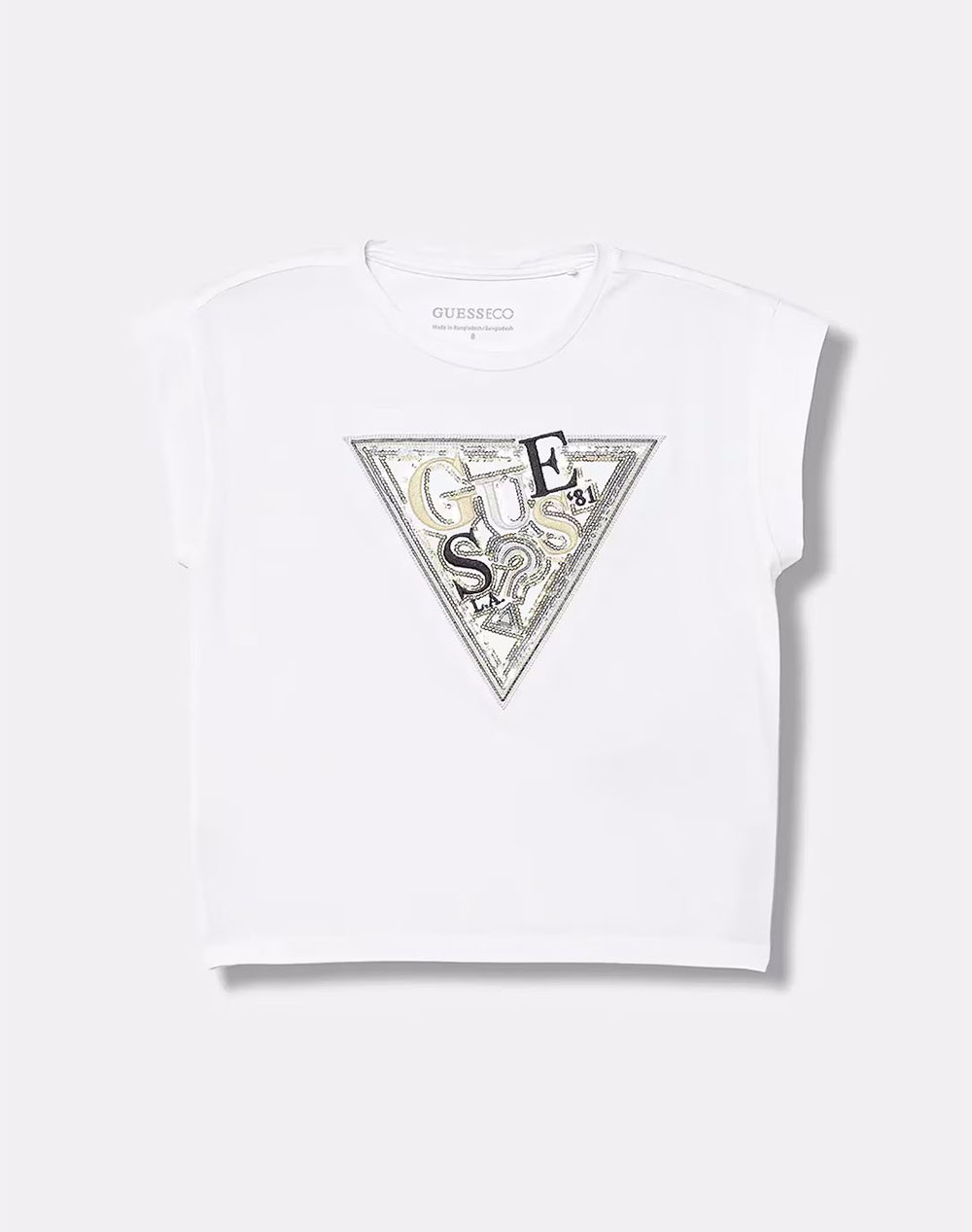 GUESS KIDS MIDI SS T-SHIRT W/SEQUINS ΜΠΛΟΥΖΑ ΠΑΙΔΙΚΟ GIRL J6RI04K6YW4-G011 White