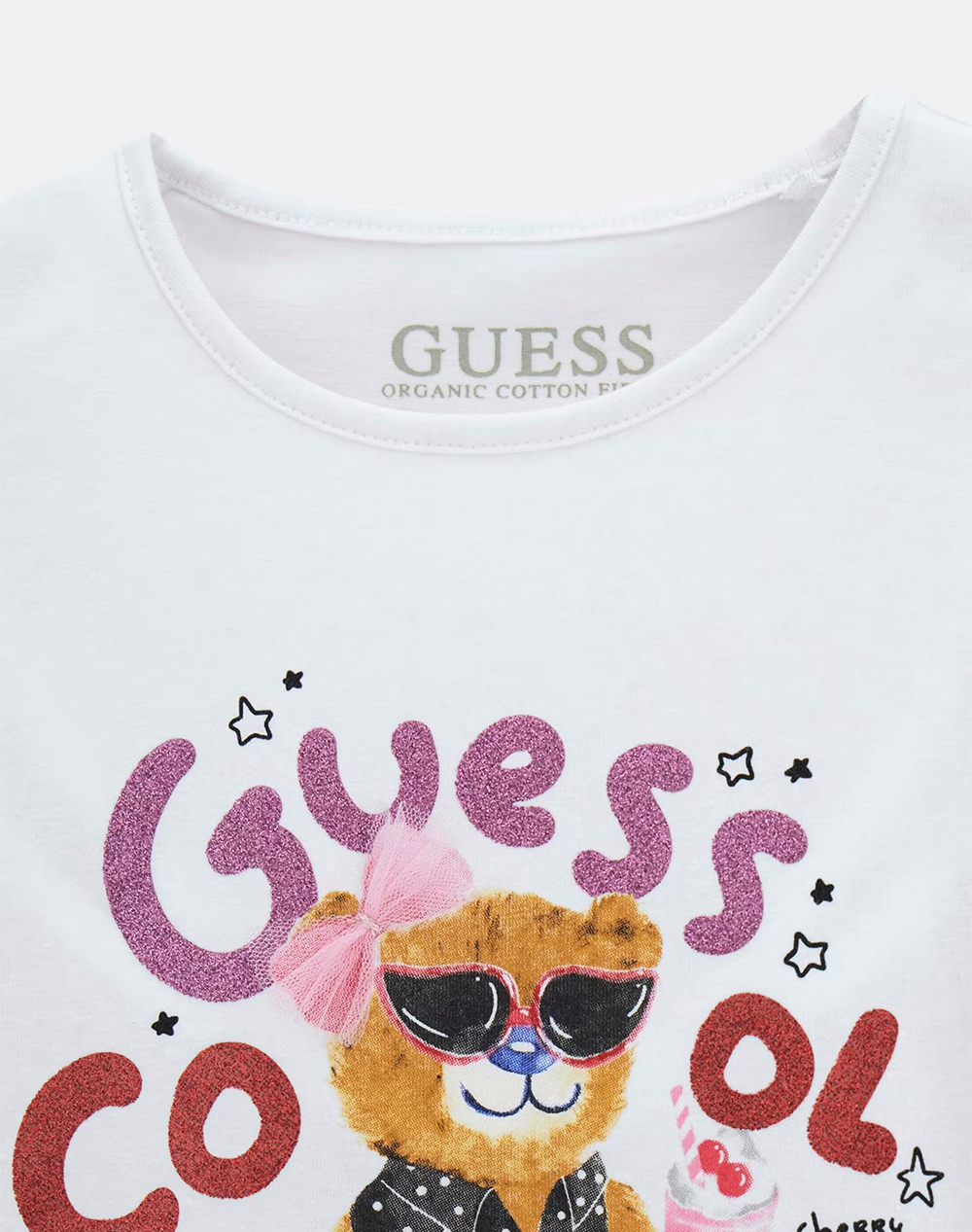 Guess Kids Ss T-Shirt Μπλούζα Παιδικό Girl K6Ri03K6Yw4-G011 White παιδικά Κορίτσι ρούχα μπλούζες Politikos Shop Πολιτικός