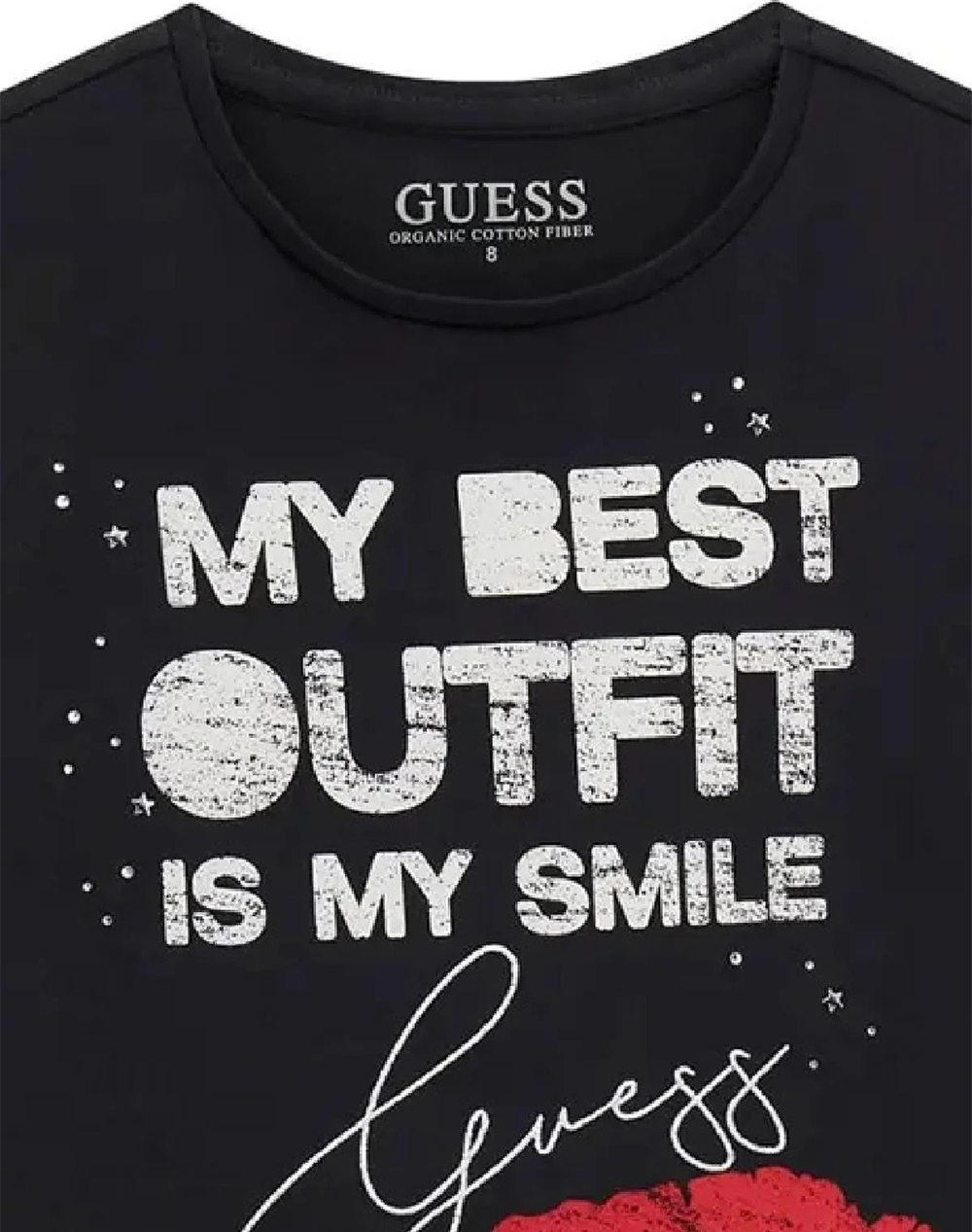 Guess Kids Crop Ss T-Shirt Μπλούζα Παιδικό Girl J6Ri06K6Yw4-Jblk Jetblack παιδικά Κορίτσι ρούχα μπλούζες Politikos Shop Πολιτικός