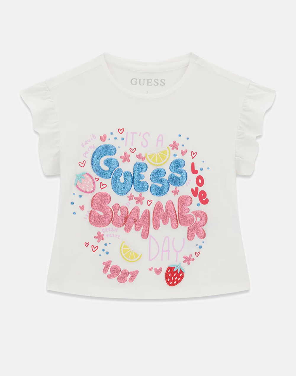 GUESS HIGH LOW SS T-SHIRT ΜΠΛΟΥΖΑ ΠΑΙΔΙΚΟ GIRL K6GI11K6YW4-G011 White