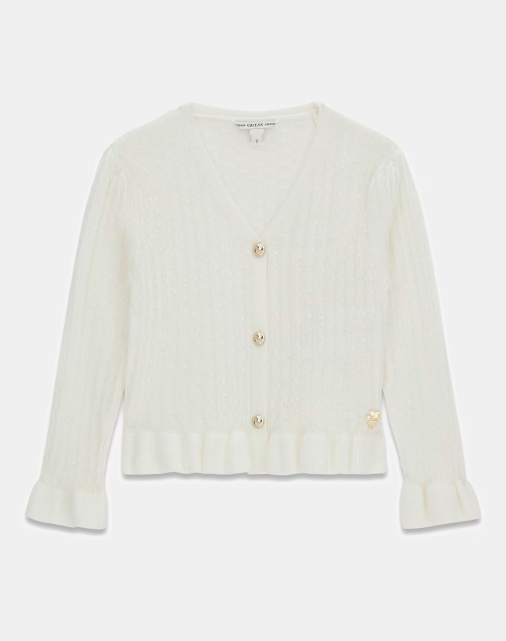GUESS LS CARDIGAN ΠΛΕΚΤΟ ΠΑΙΔΙΚΟ GIRL K6RR03Z4530-G011 White