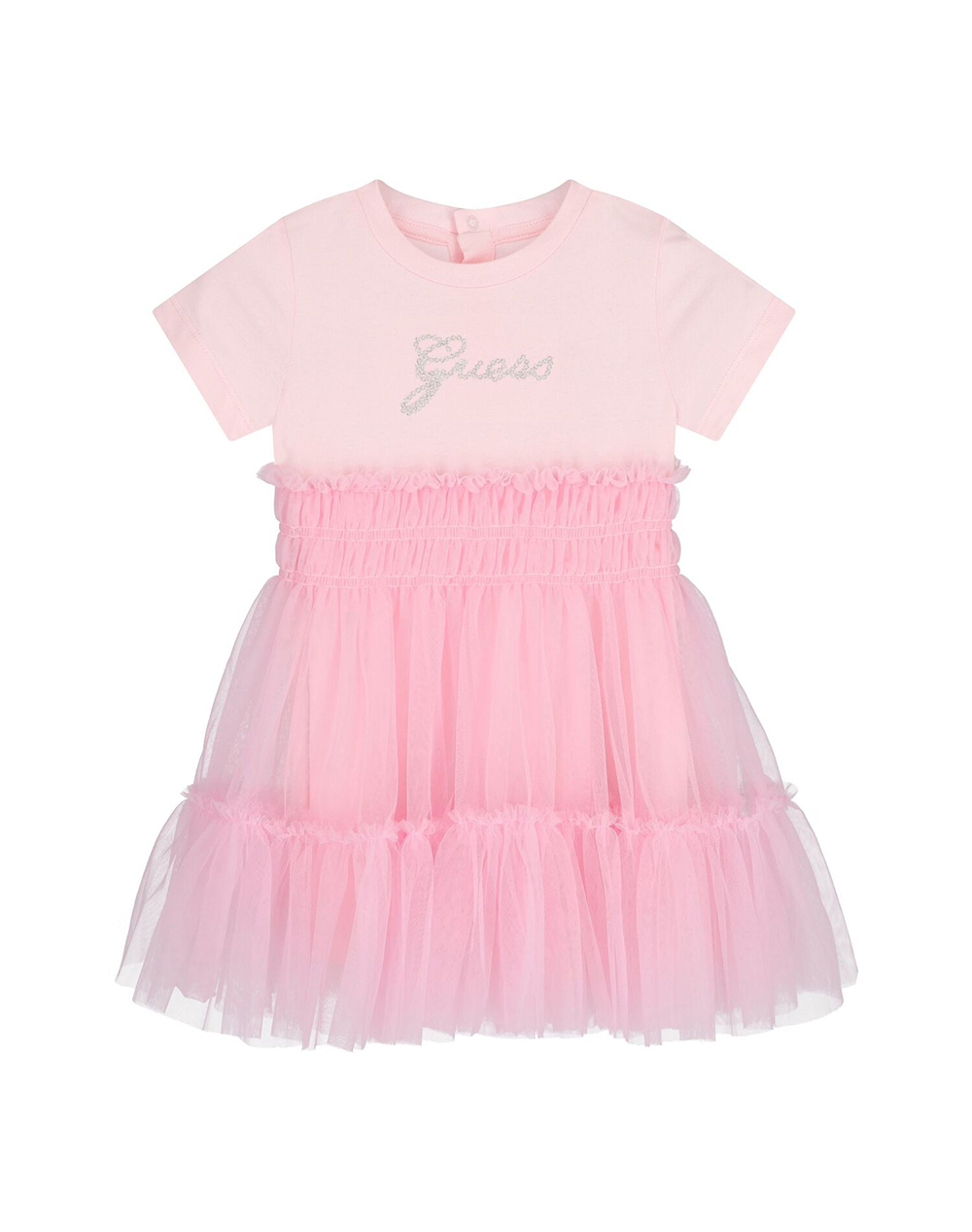 Guess Set Mixed Fabric Dress+Panties Φόρεμα Παιδικό Girl A6Rk02K6Yw0-G62O Lightpink παιδικά Κορίτσι ρούχα Βρεφικα Politikos Shop Πολιτικός