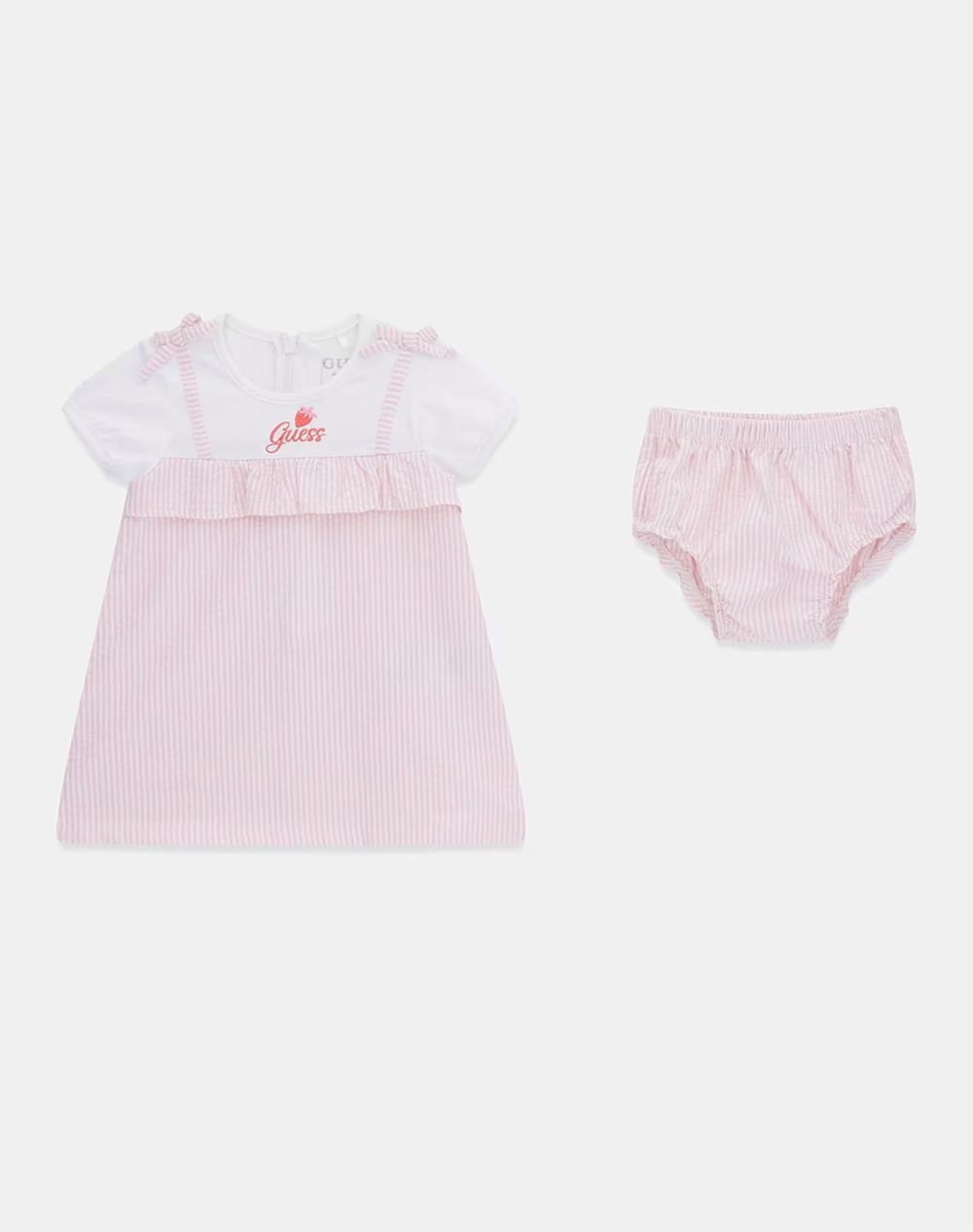 GUESS SET MIXED FABRIC SS DRESS+PANT ΦΟΡΕΜΑ ΠΑΙΔΙΚΟ GIRL A6GK00K6YW0-G011 White