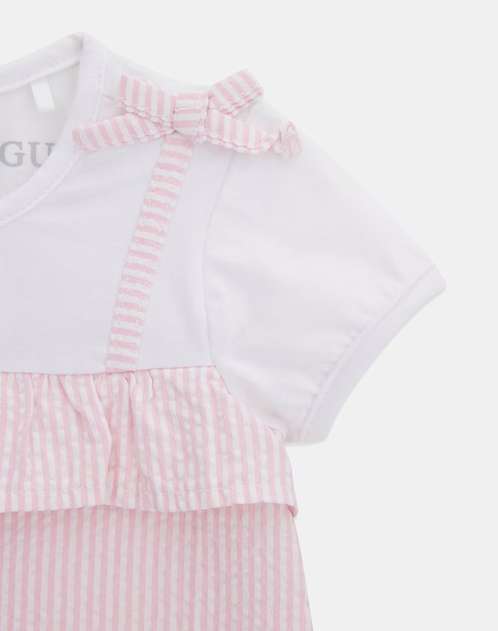 Guess Set Mixed Fabric Ss Dress+Pant Φόρεμα Παιδικό Girl A6Gk00K6Yw0-G011 White παιδικά Κορίτσι ρούχα Σετ Politikos Shop Πολιτικός