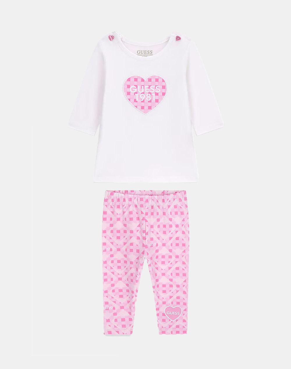 GUESS SET LS T-SHIRT+LEGGINGS ΣΕΤ ΠΑΙΔΙΚΟ GIRL A6RG04K6YW4-G011 White