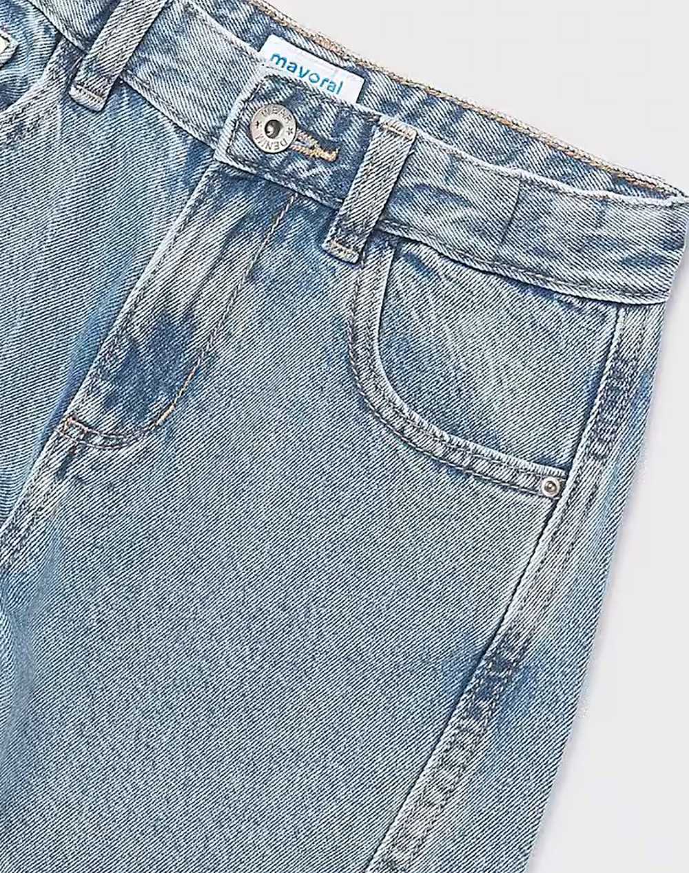 Mayoral Παντελόνι Μακρυ Τζιν Wide Leg 06552-015 Denimblue παιδικά Κορίτσι ρούχα παντελόνι Politikos Shop Πολιτικός