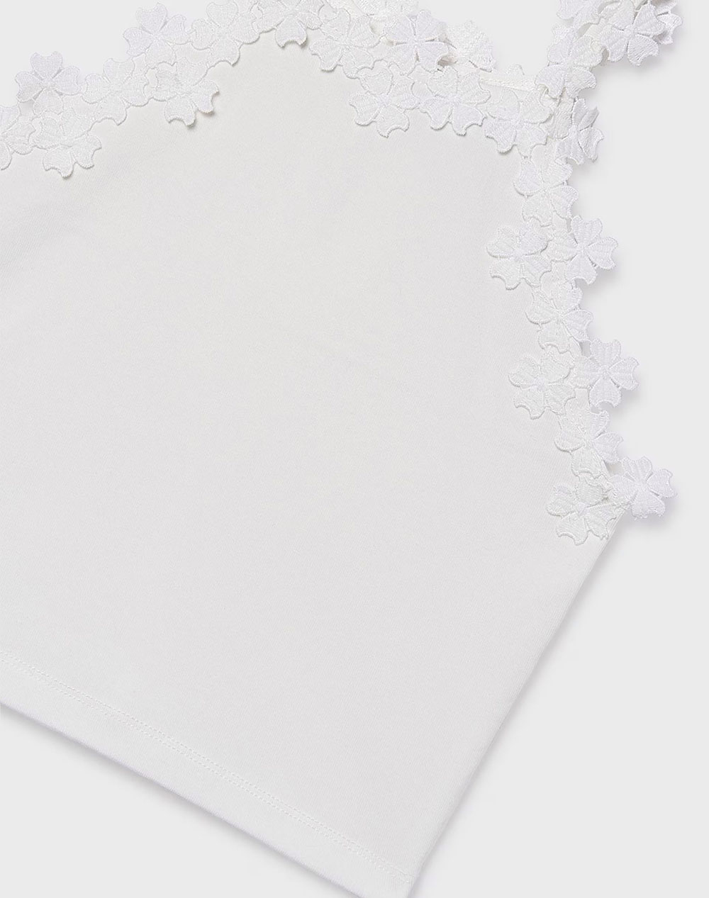 Mayoral Μπλούζα Τιραντες Δαντελ Γκιπου 06015-019 White παιδικά Κορίτσι ρούχα μπλούζες Politikos Shop Πολιτικός