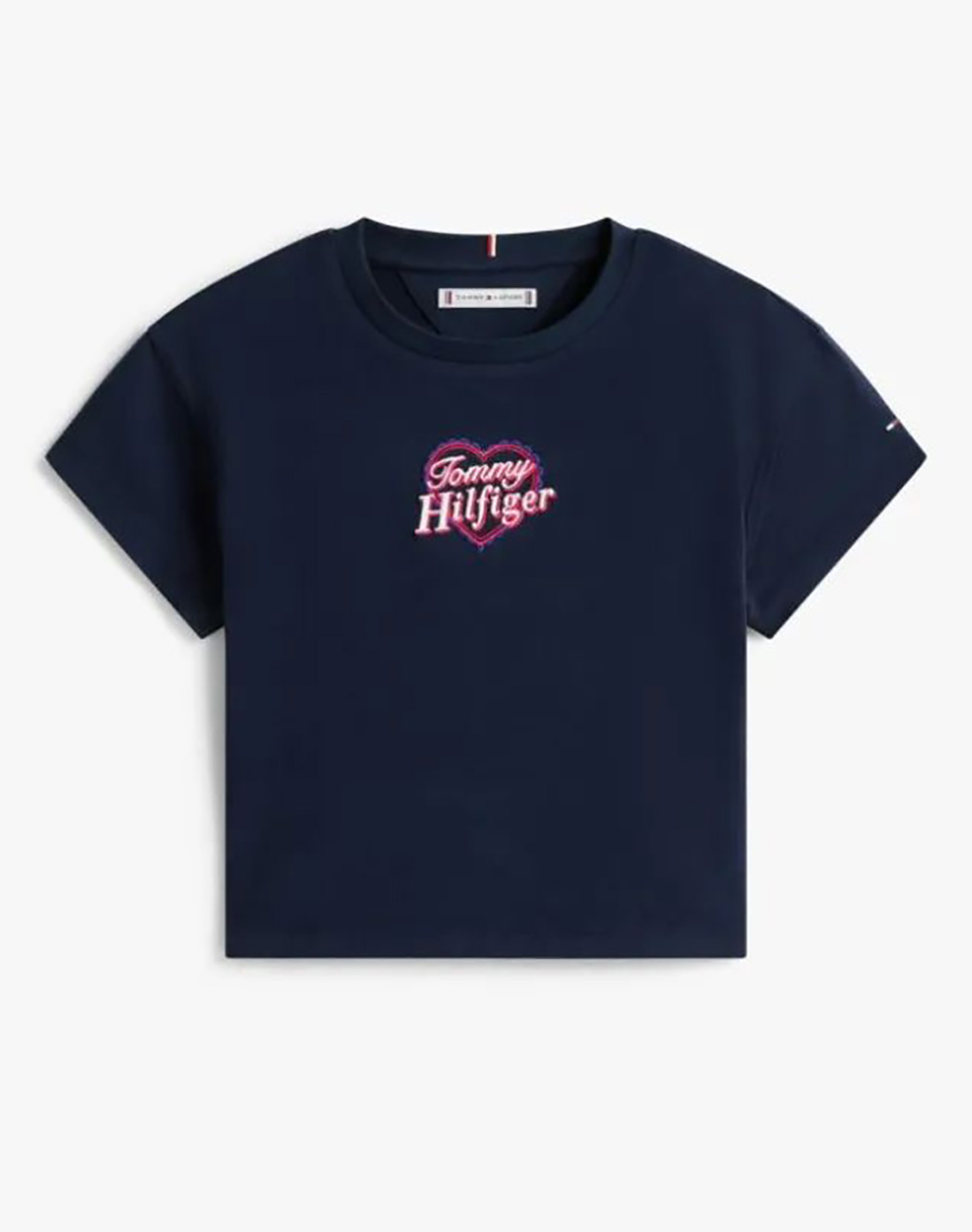 TOMMY HILFIGER TOMMY HEART EMBRO TEE SS KG0KG09280-2Y-7Y-C1G NavyBlue