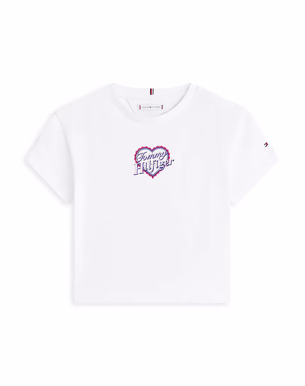 TOMMY HILFIGER TOMMY HEART EMBRO TEE SS KG0KG09280-2Y-7Y-YBR White