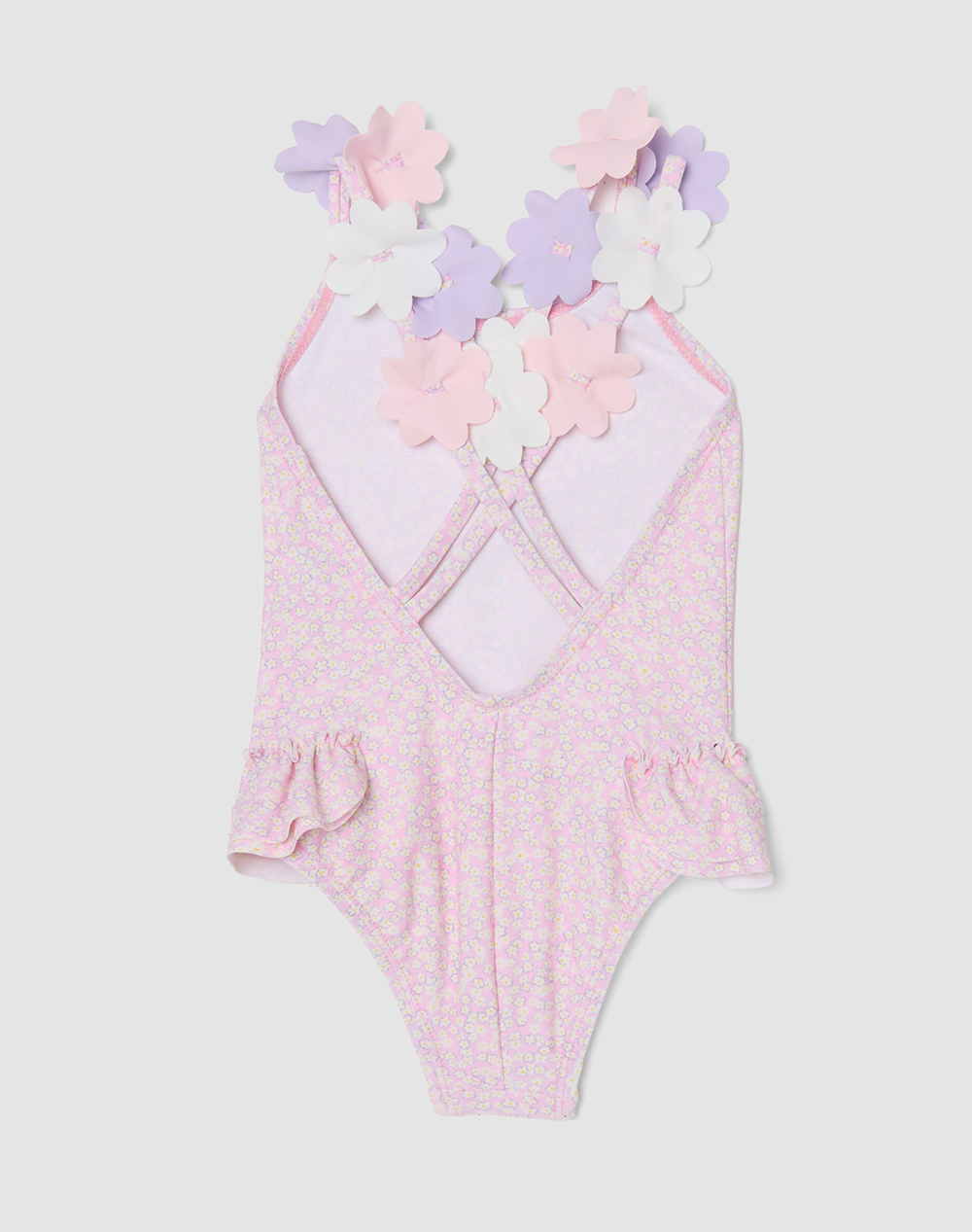 OVS GIRL SWIMSUIT AOP 2569236-PINK LADY Pink φωτογραφία