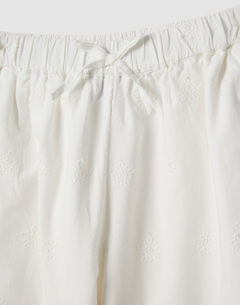Ovs Sangallo Pants 2619767-White Alyssum White παιδικά Κορίτσι ρούχα παντελόνι Politikos Shop Πολιτικός