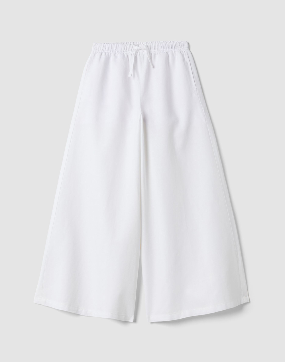OVS LINEN WIDE LEG 2605583-BRILLIANT WHITE White