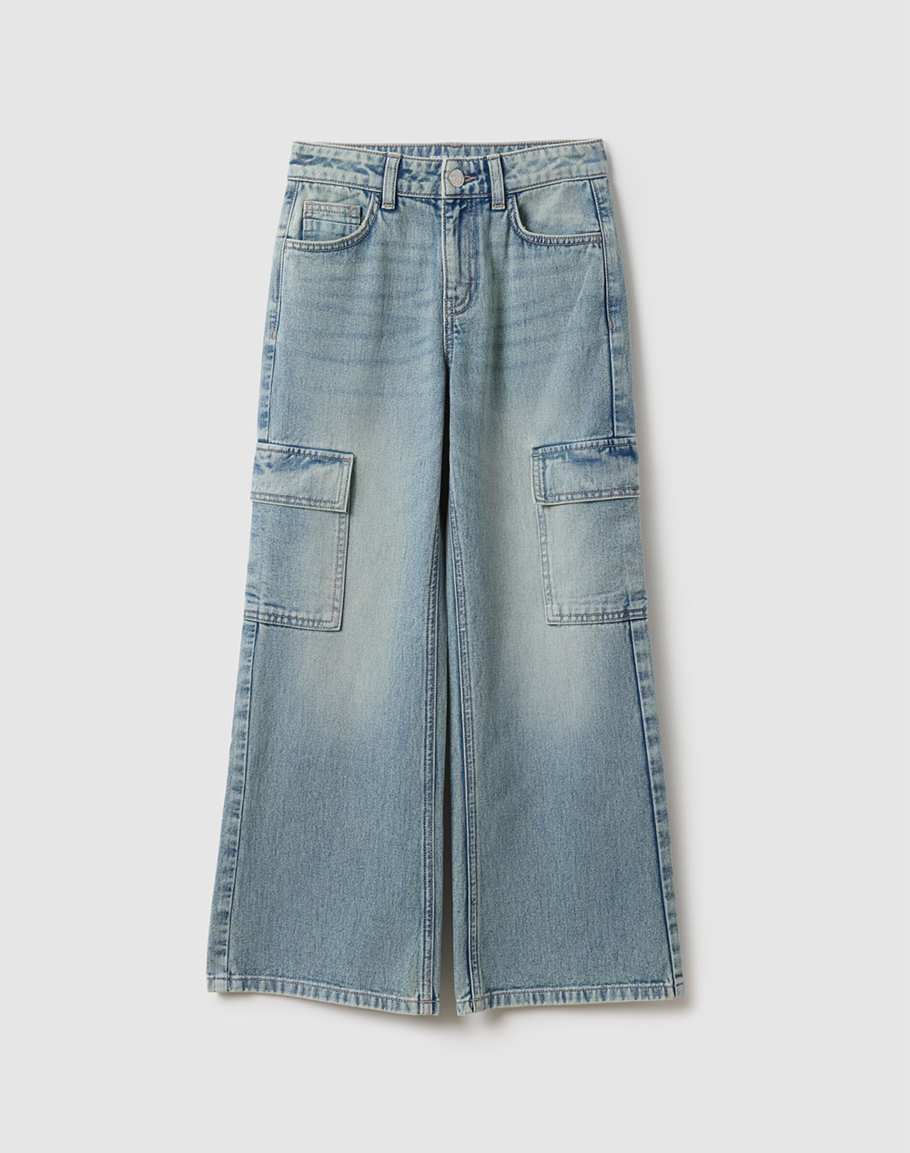 OVS CARGO DENIM 2553396-MEDIUM LIGHT BLUE DenimLightBlue