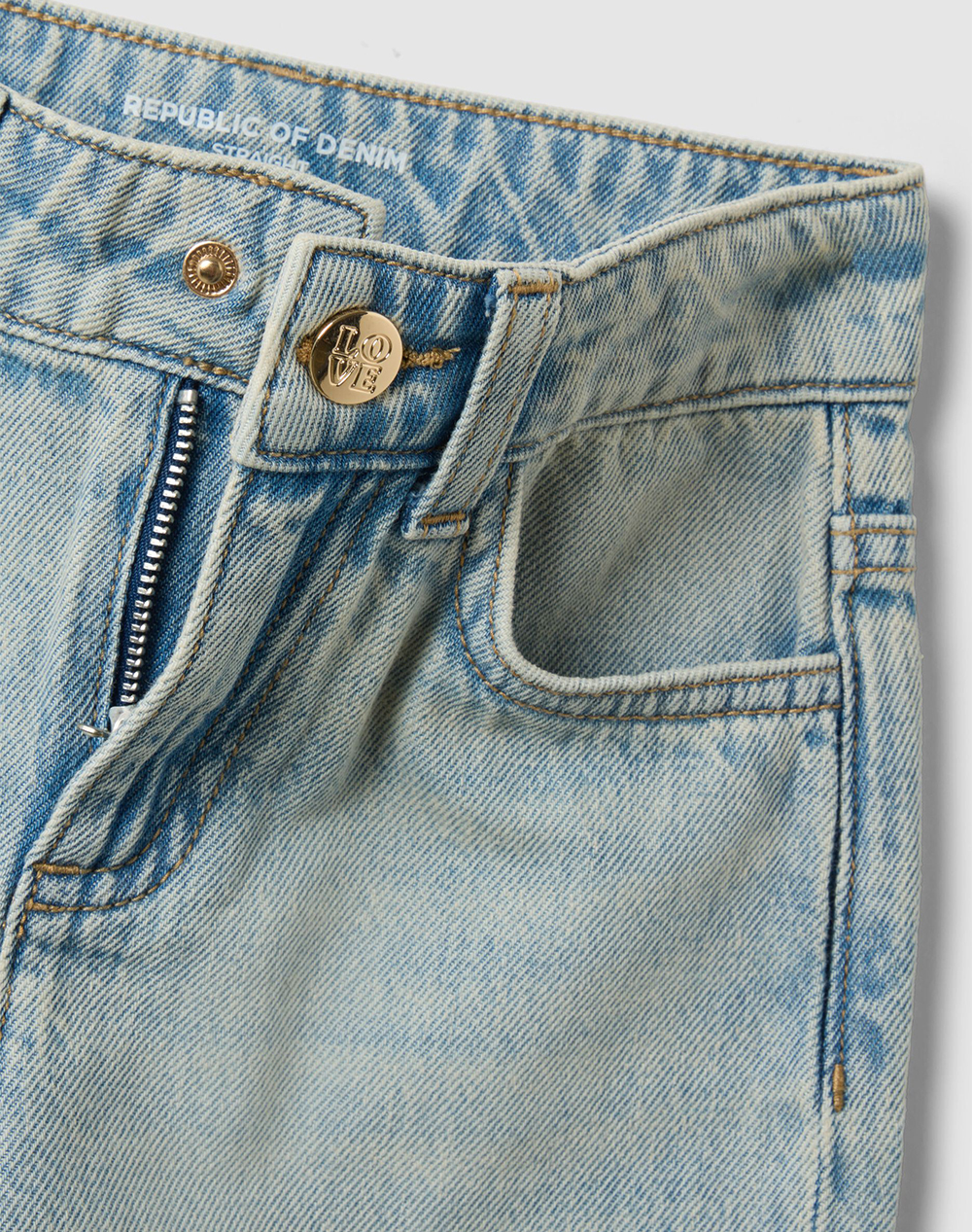 Ovs Denim With Embro 2559514-Light Blue Denimlightblue παιδικά Κορίτσι ρούχα παντελόνι Politikos Shop Πολιτικός