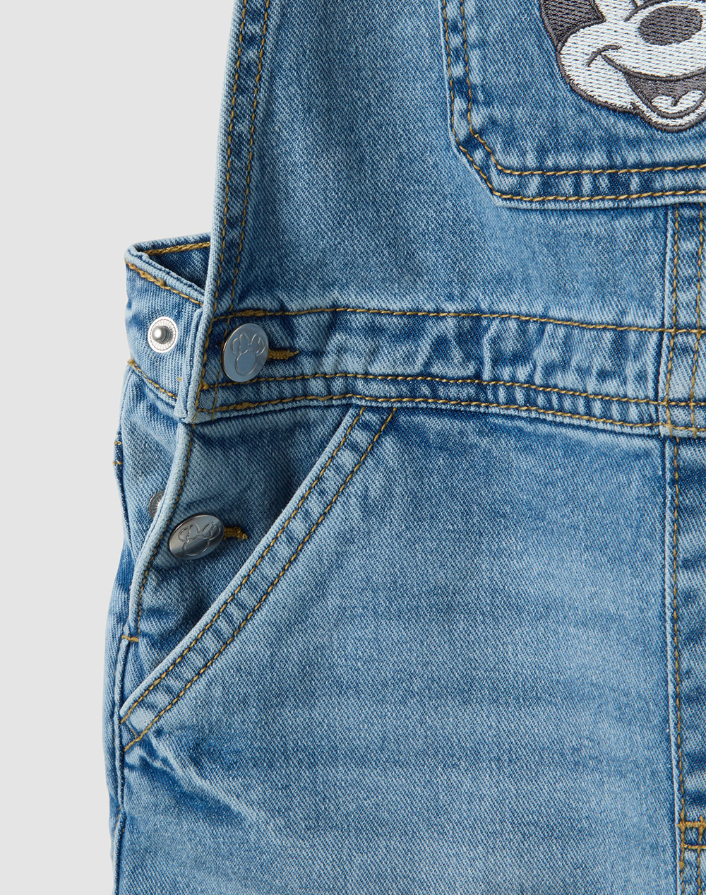 Ovs Salopette Denim Minnie 2603076-Light Blue Denimblue παιδικά Κορίτσι ρούχα φορέματα Politikos Shop Πολιτικός