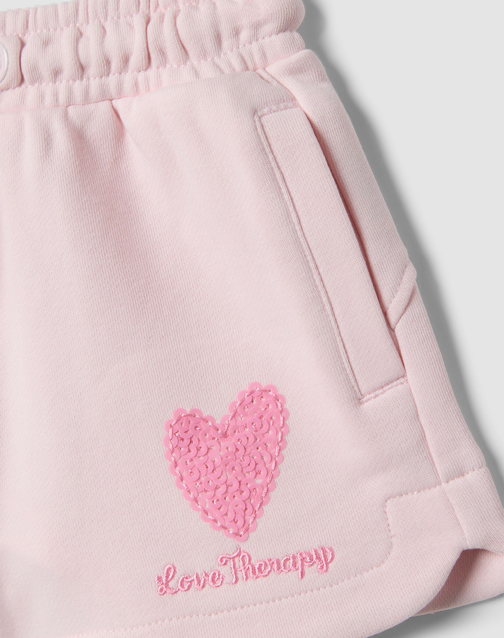 Ovs Short W Heart 2604026-Pink Pink παιδικά Κορίτσι αθλητικά ρούχα Σορτς Βερμουδα Politikos Shop Πολιτικός