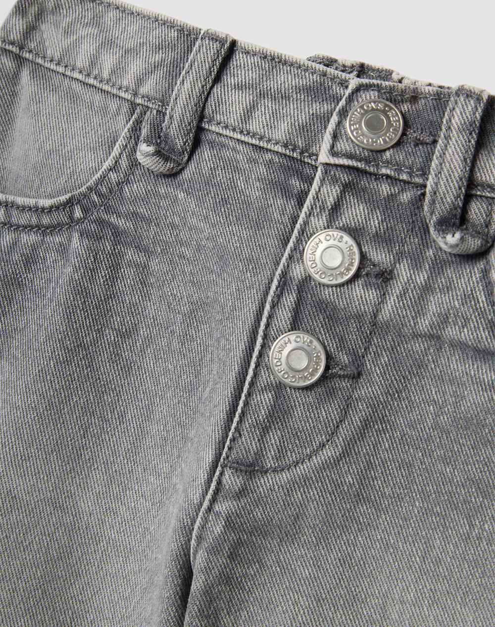 Ovs Denim Short 2657437-Dark Grey Denimgray παιδικά Κορίτσι ρούχα Σορτς Βερμουδες Politikos Shop Πολιτικός