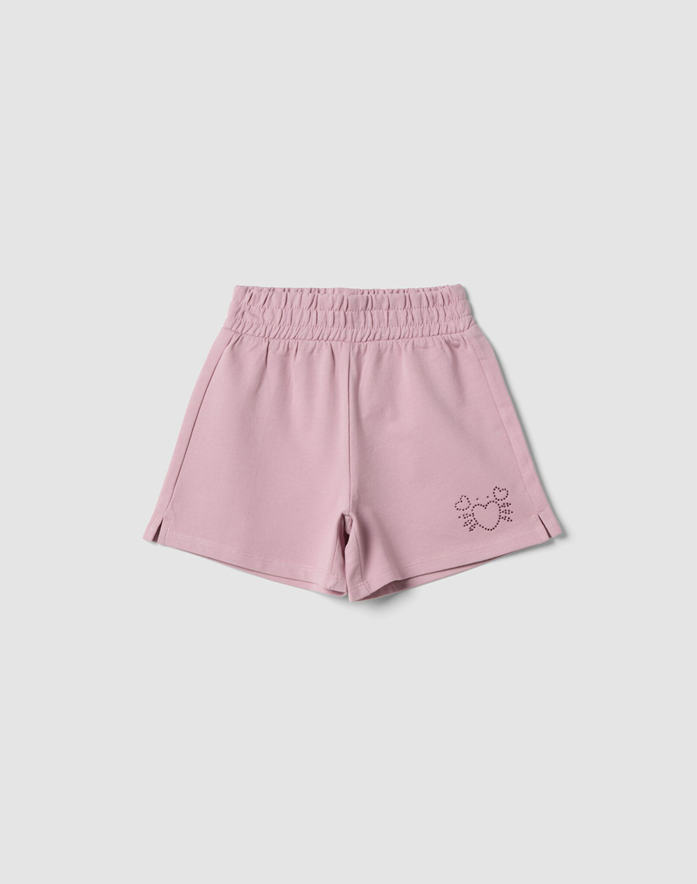 OVS SOLID SHORT F.TERRY+STRAS 2659834-DAWN PINK Ροζ