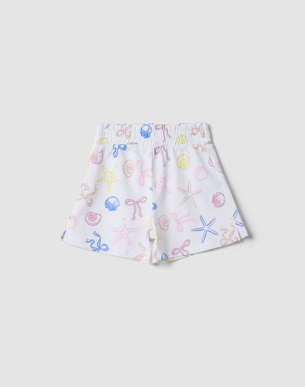 OVS AOP SHORT F.TERRY 2699482-BRILLIANT WHITE White