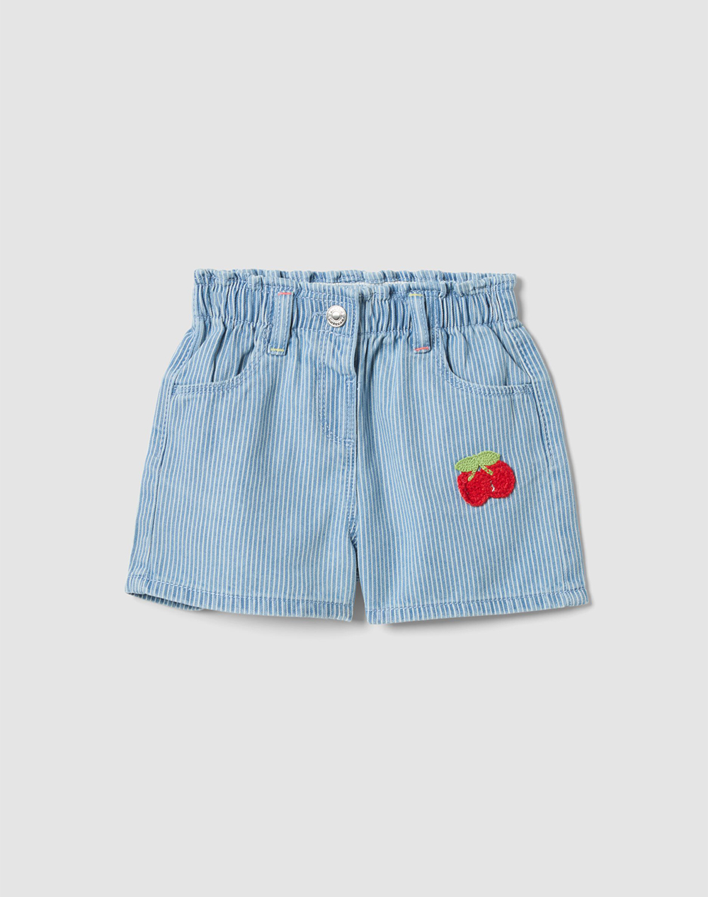 OVS Y/D STRIPES SHORT 2576660-MEDIUM BLUE DenimLightBlue