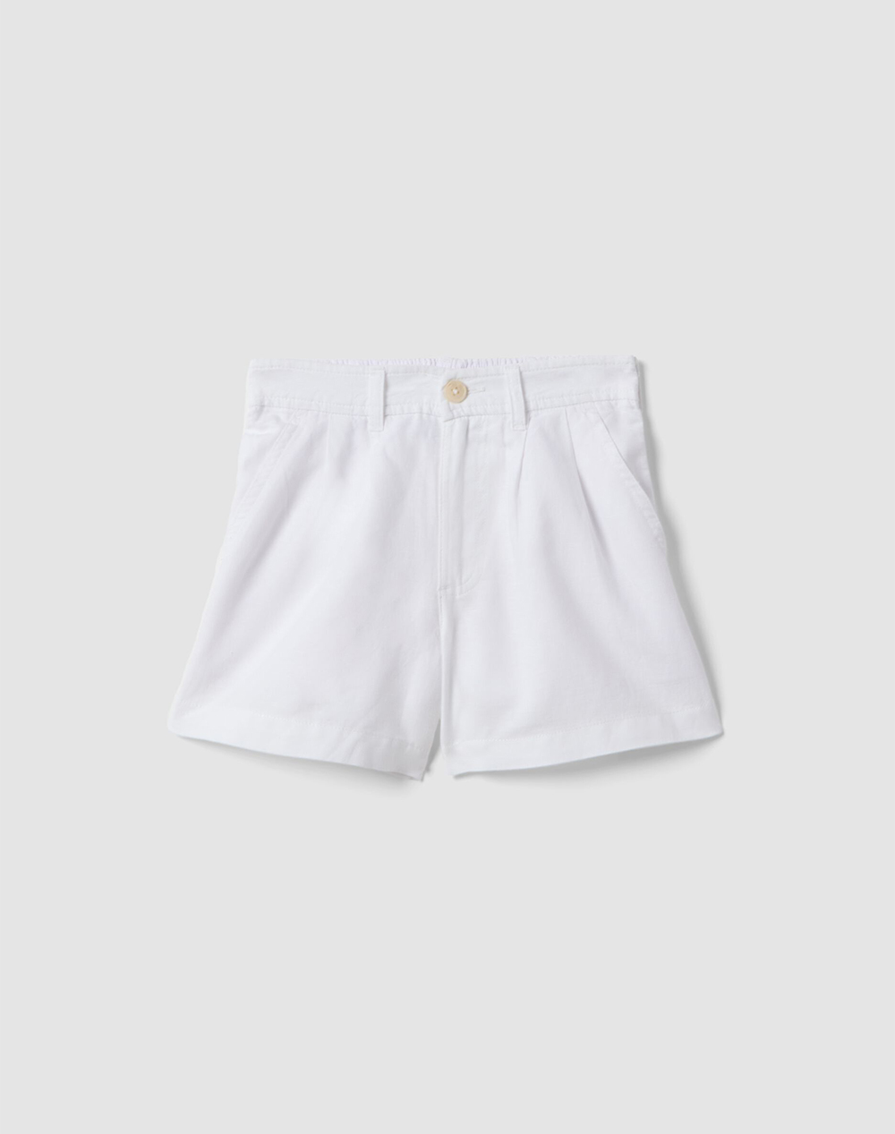 OVS LINEN SHORT 2605461-BRILLIANT WHITE White