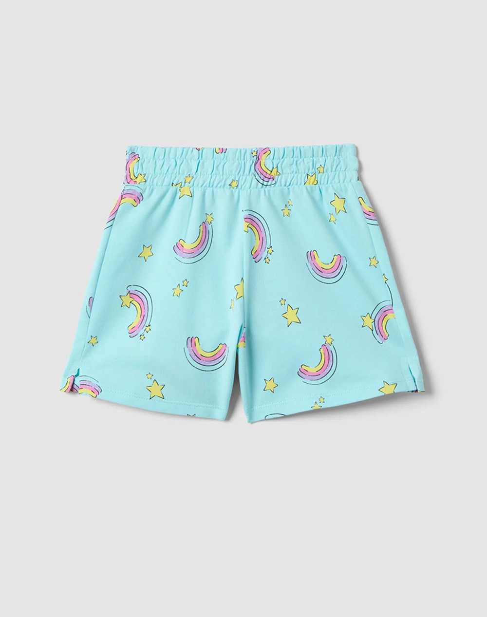OVS AOP 4/5 SHORT F.TERRY 2659785-TANAGER TURQUOISE Turquoise