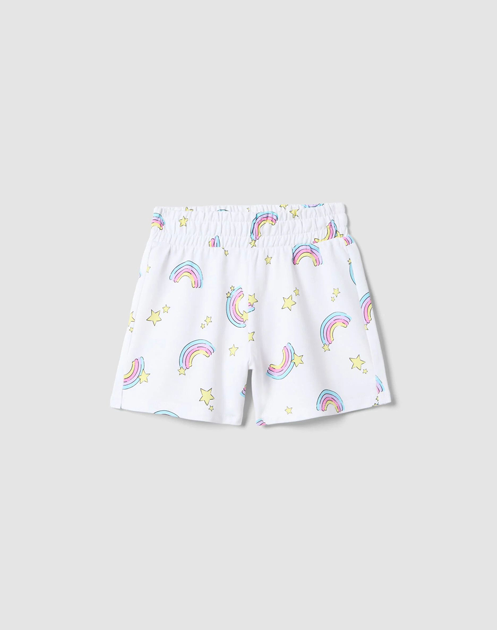 OVS AOP 4/5 SHORT F.TERRY 2659792-BRILLIANT WHITE White