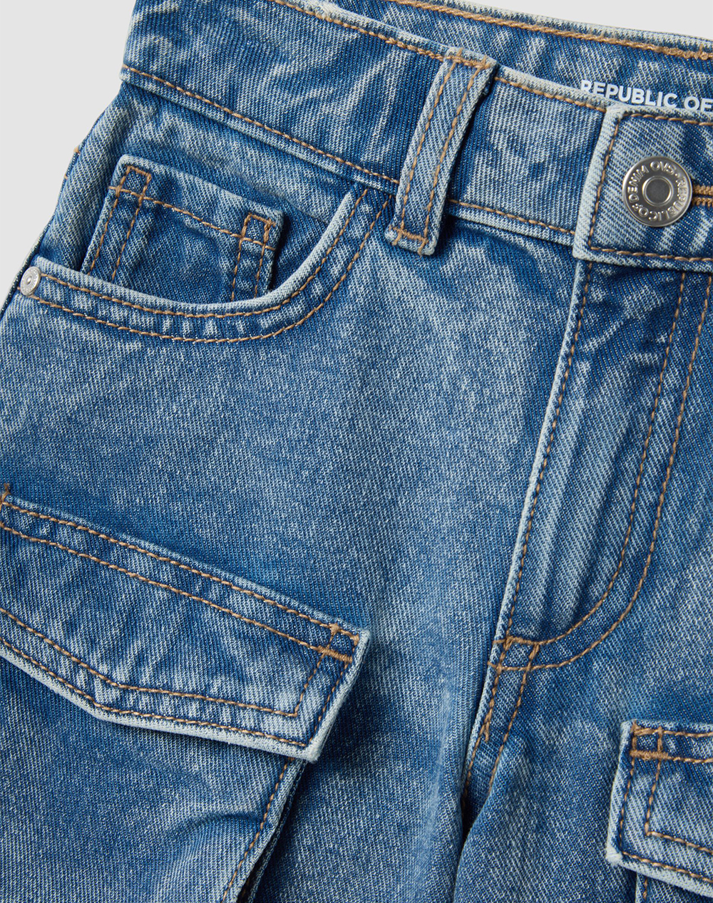 Ovs Denim Short W Front Cargo 2654664-Medium Blue Denimblue παιδικά Κορίτσι ρούχα Σορτς Βερμουδες Politikos Shop Πολιτικός