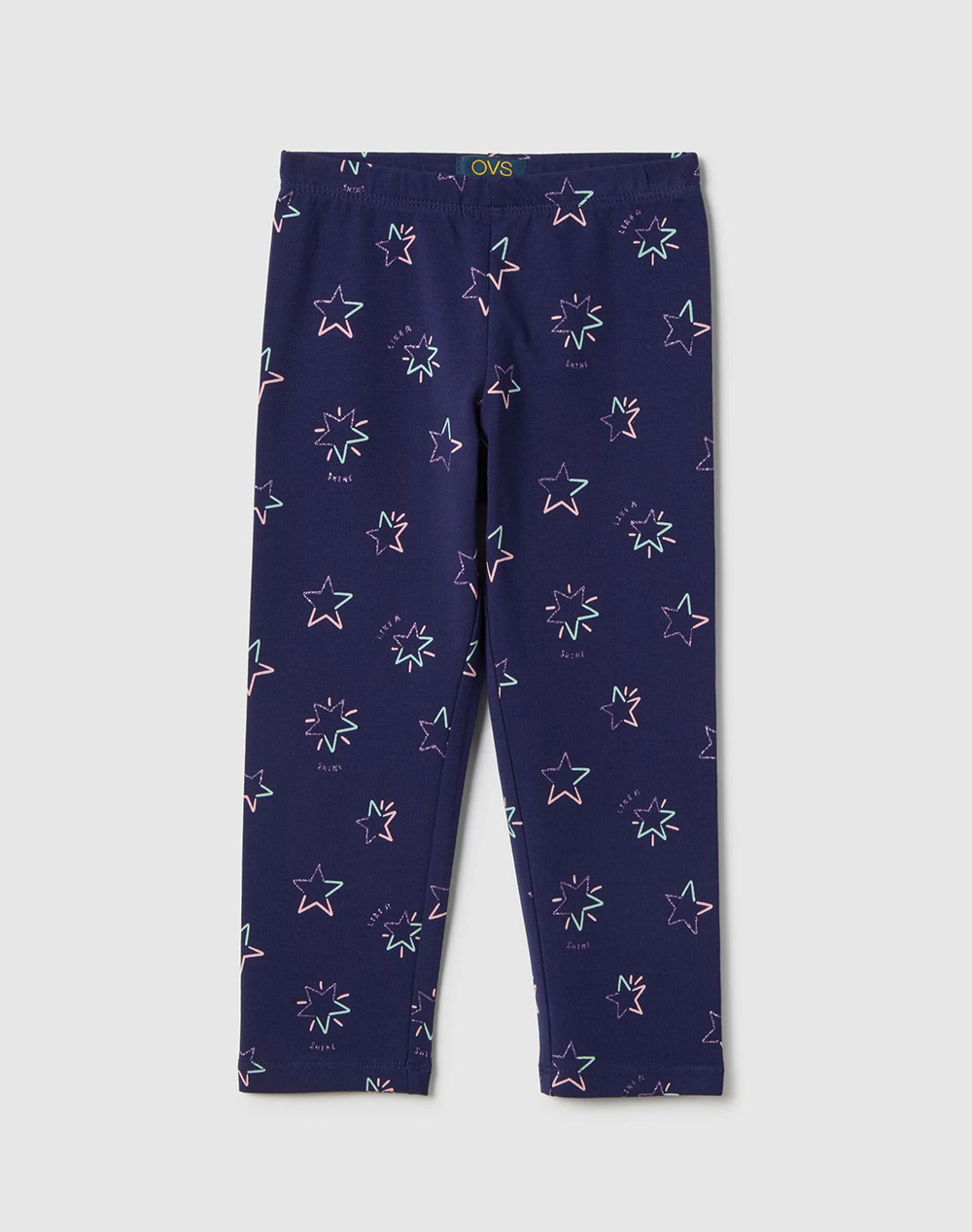 OVS LEGGING 3/4 AOP GLITTER 2575598-RHODONITE Purple