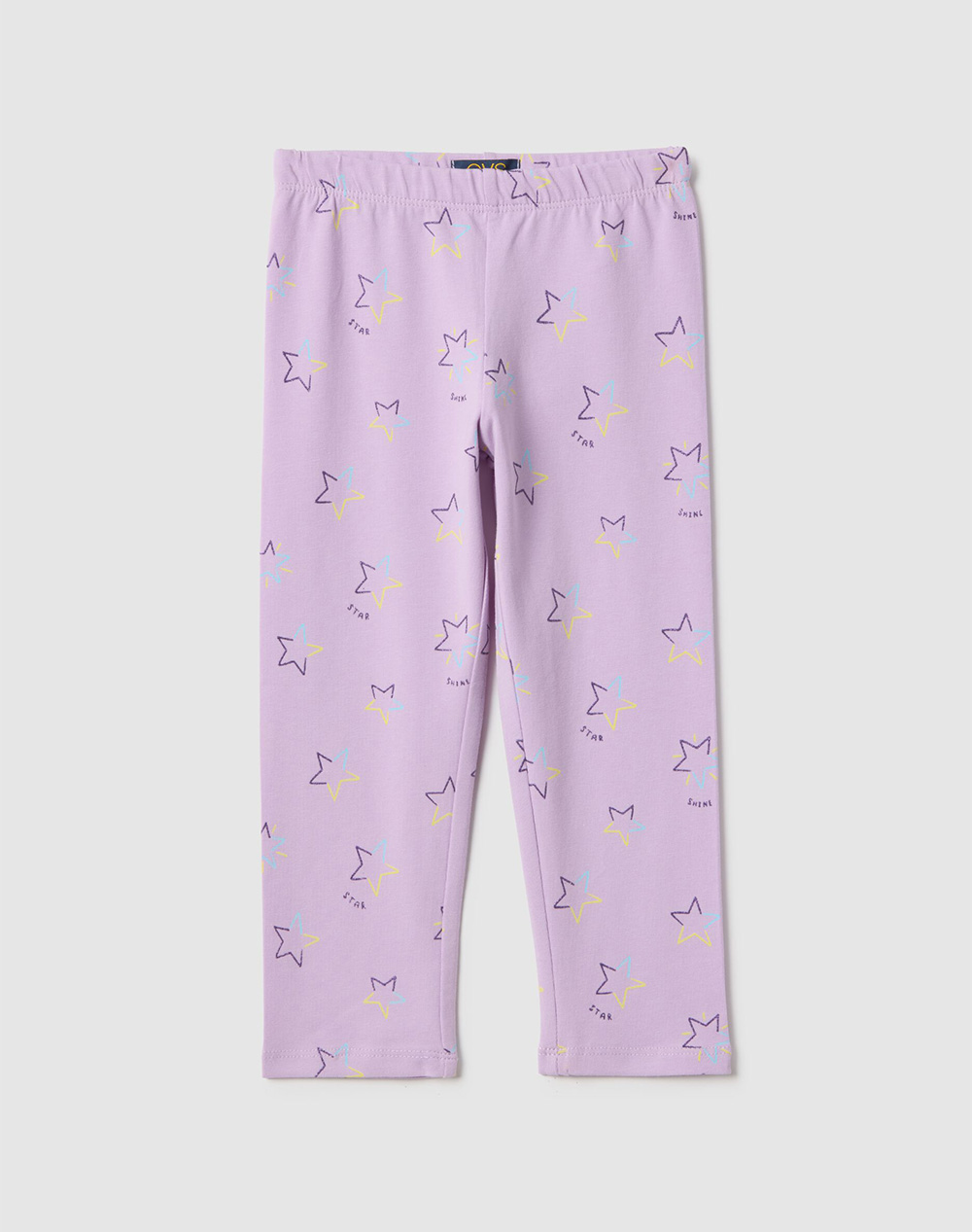 OVS LEGGING 3/4 AOP GLITTER 2575605-ORCHID BLOOM LightPurple