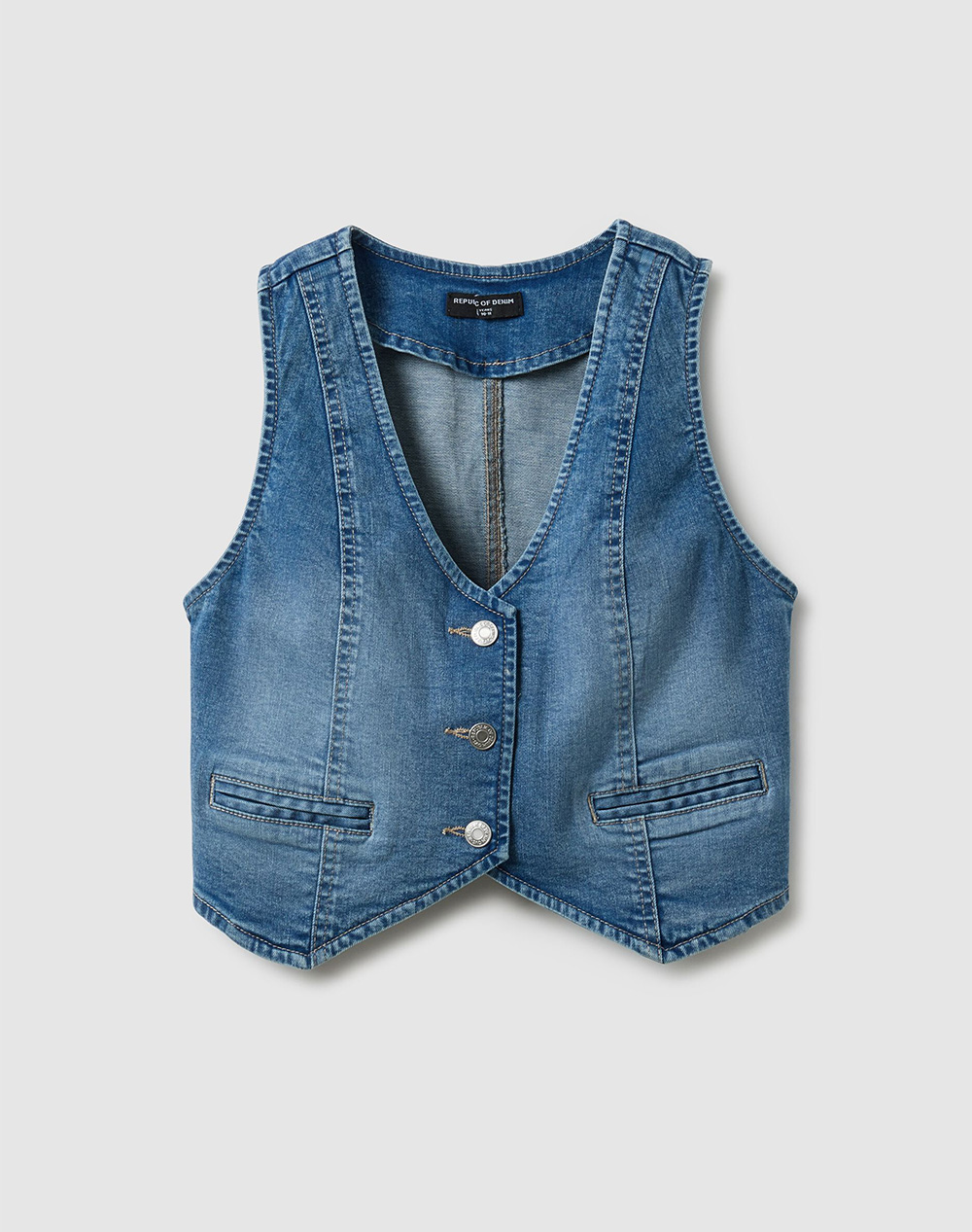 OVS OVS DENIM GILET 2552345-MEDIUM BLUE DenimBlue