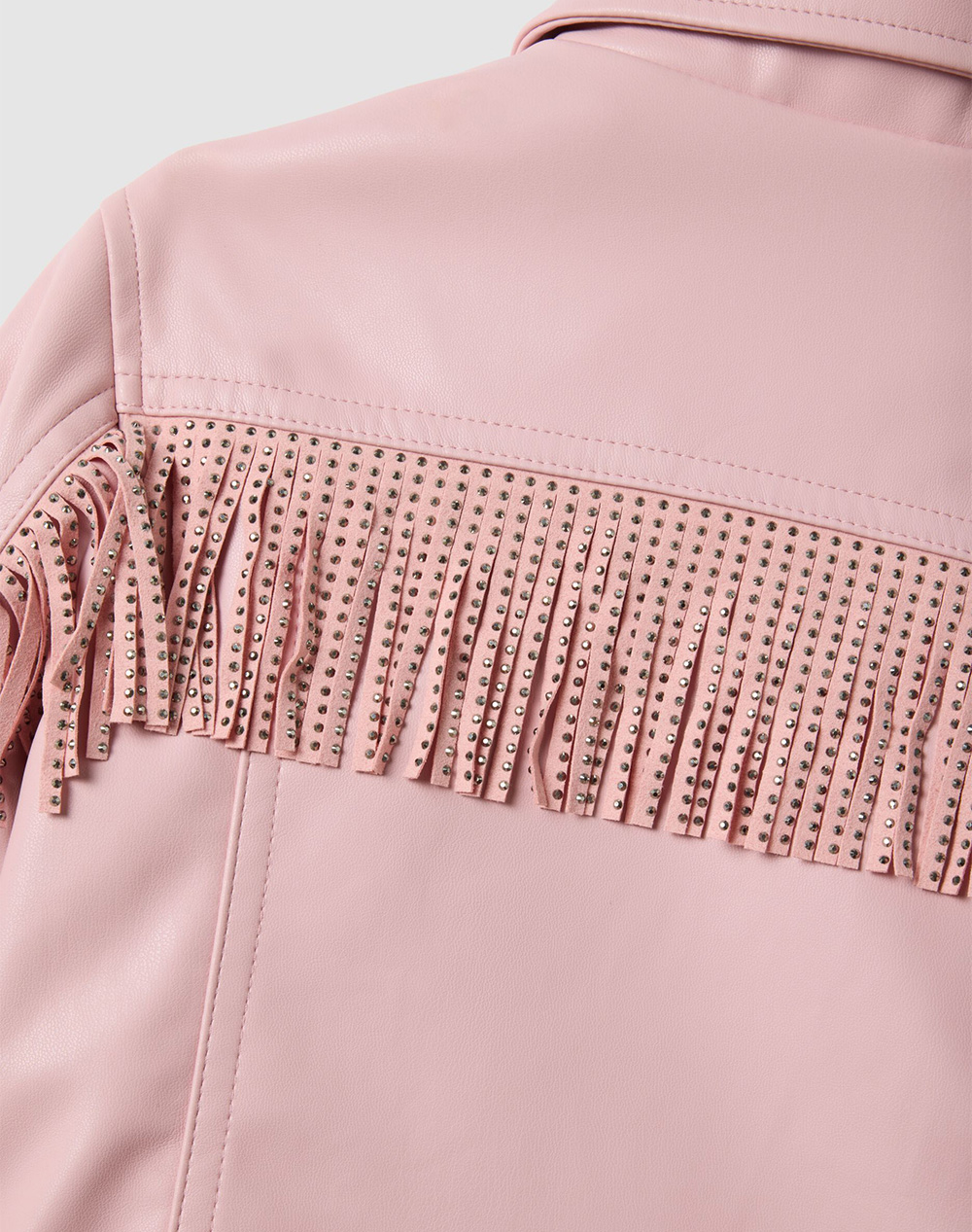 Ovs Fake Leather Jacket 2551308-Peachskin Pink παιδικά Κορίτσι ρούχα μπουφάν Politikos Shop Πολιτικός