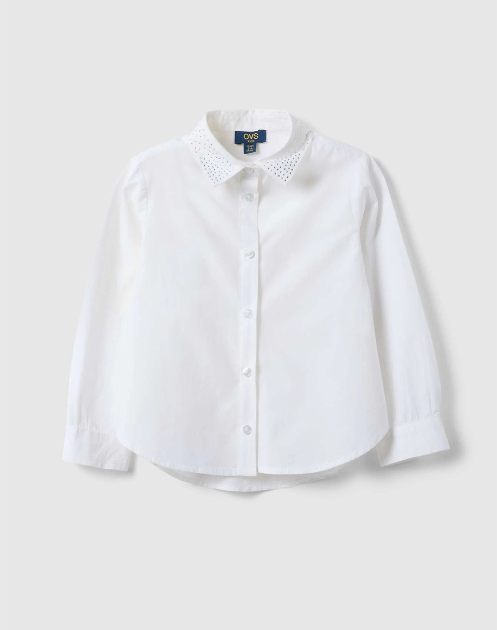 OVS SHIRT W/STRASS 2447022-BRILLIANT WHITE White