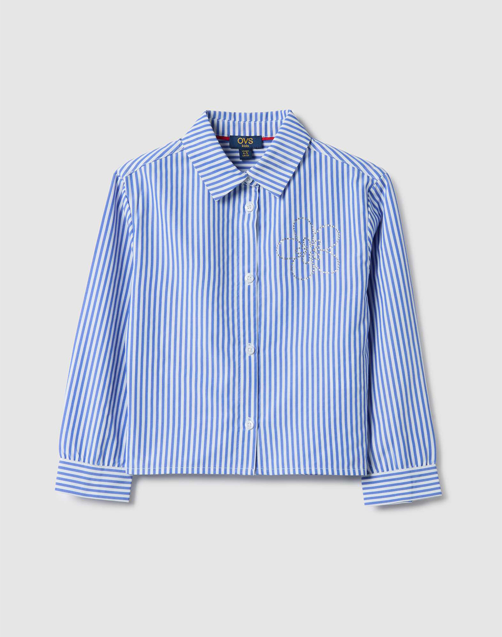 OVS LONG SLEEVE Y/D SHIRT 2551137-BLUE/WHITE Blue