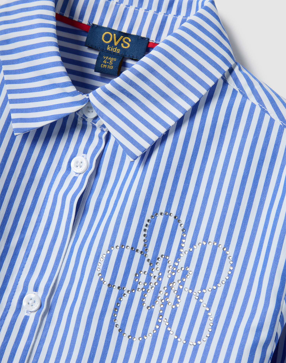 OVS LONG SLEEVE Y/D SHIRT 2551137-BLUE/WHITE Blue φωτογραφία