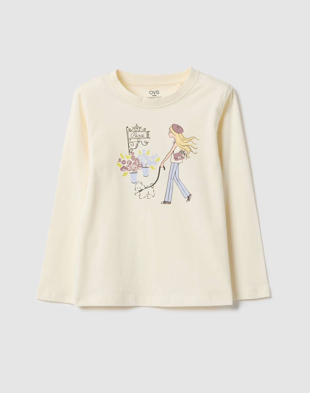 OVS TSH LS 4-5 COL 2558287-CLOUD DANCER Biege