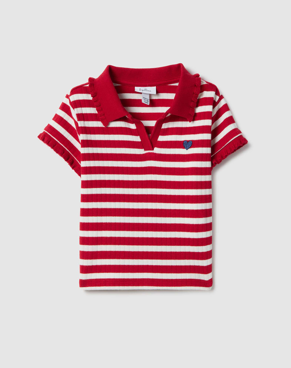OVS NEEDLE DROP STRIPED POLO 2553273-RED Red
