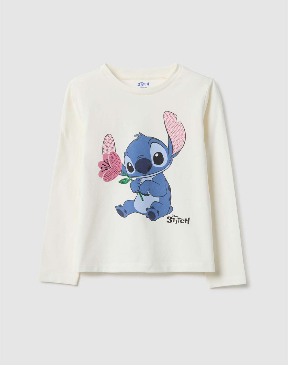 OVS T-SHIRT LONG SLEEVE LILO 2554281-SNOW WHITE OffWhite