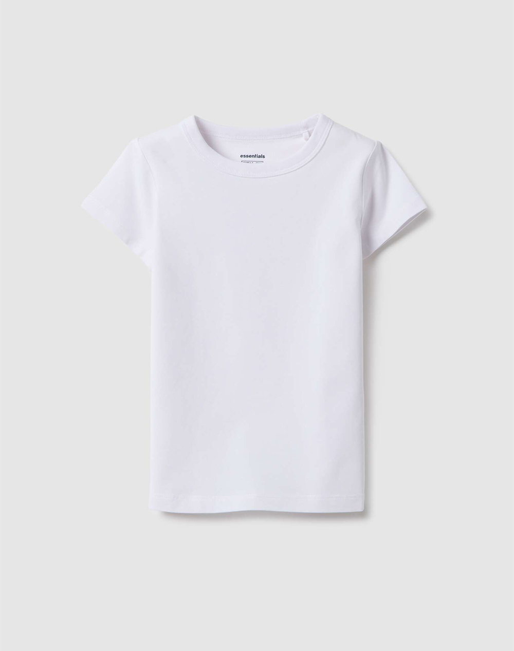 OVS TSH SS SOLID 2551150-BRIGHT WHITE White