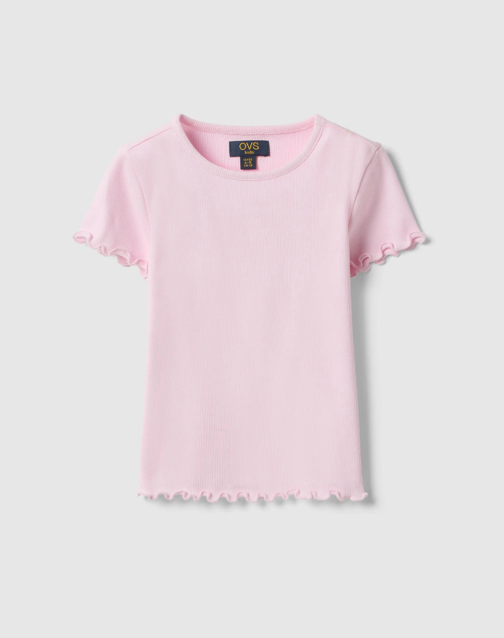 OVS TSH RIB SOLID 2575789-CHERRY BLOSSOM LightPink