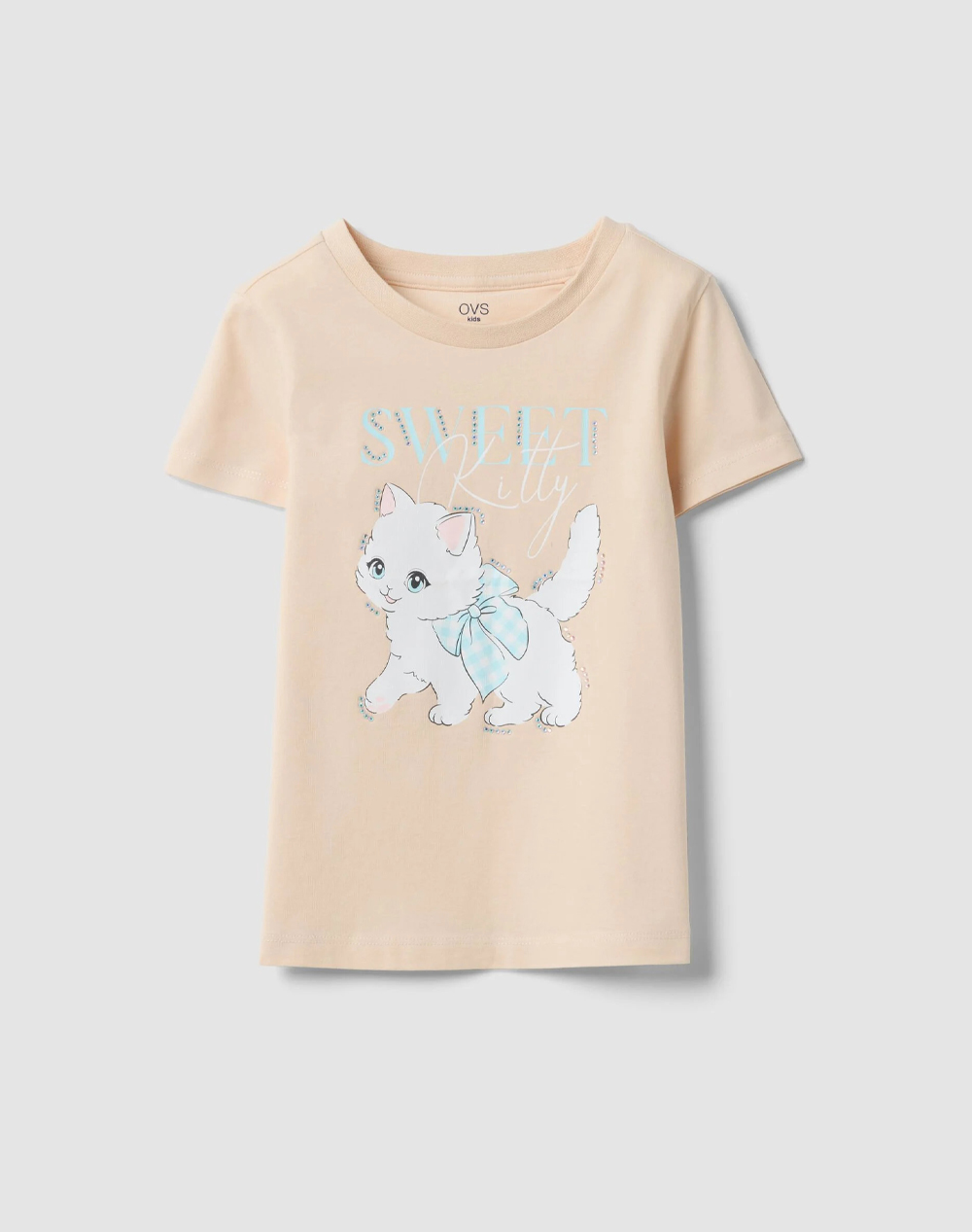 OVS T-SHIRT 4/5 COL + STRASS 2613054-SAND DOLLAR Mixed