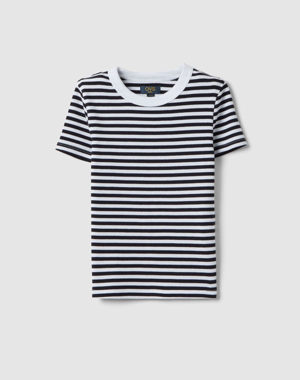 OVS TSH RIB Y/D MOD.D_NEW 2615244-BLACK/WHITE Multi