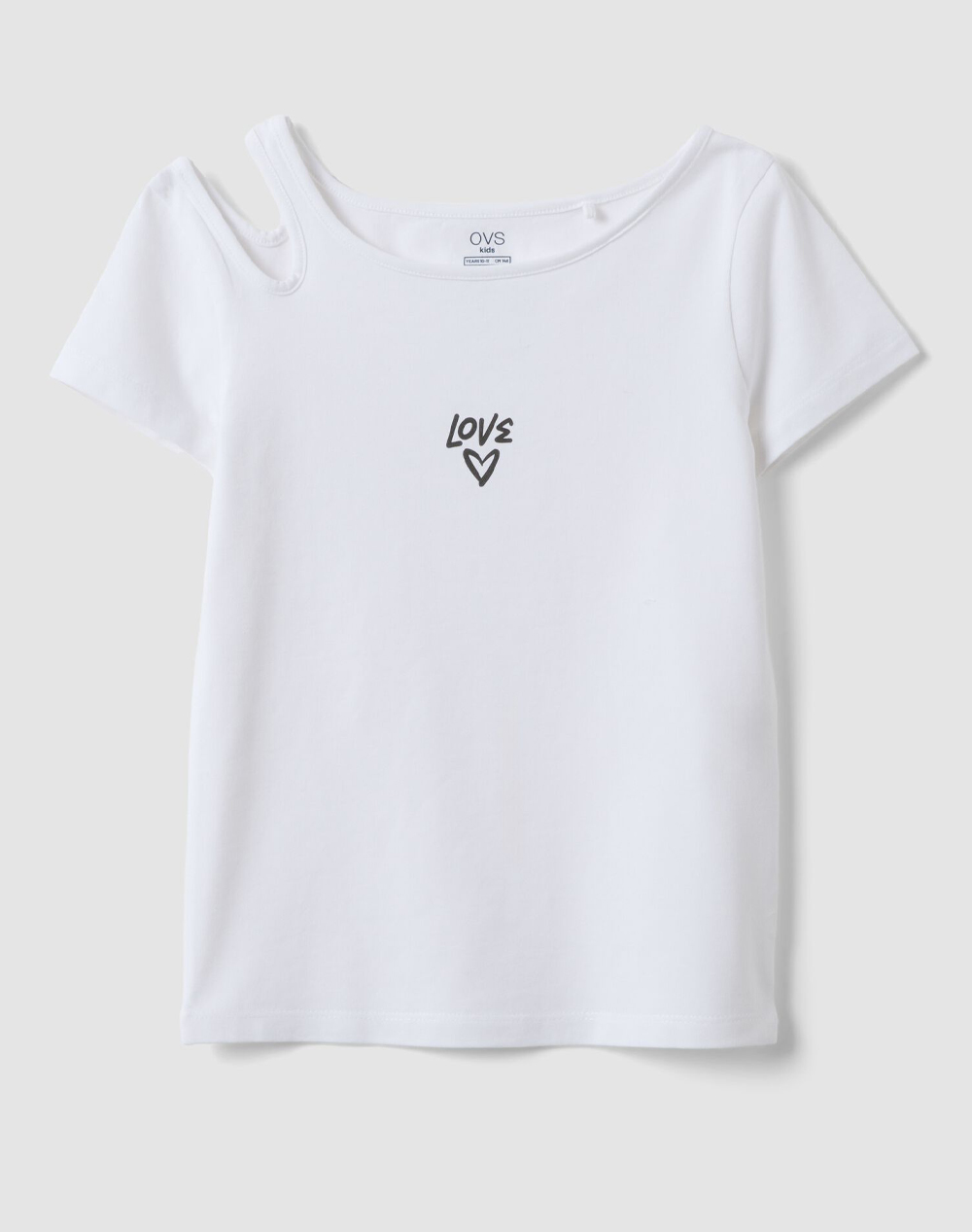 OVS TSH CUTOUT PRINT MOD.P 2612377-BRILLIANT WHITE White