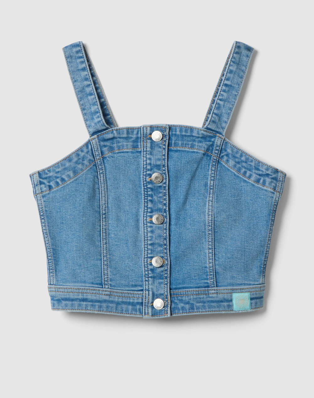 OVS DENIM TOP W/BUTTONS 2612432-MEDIUM BLUE DenimBlue