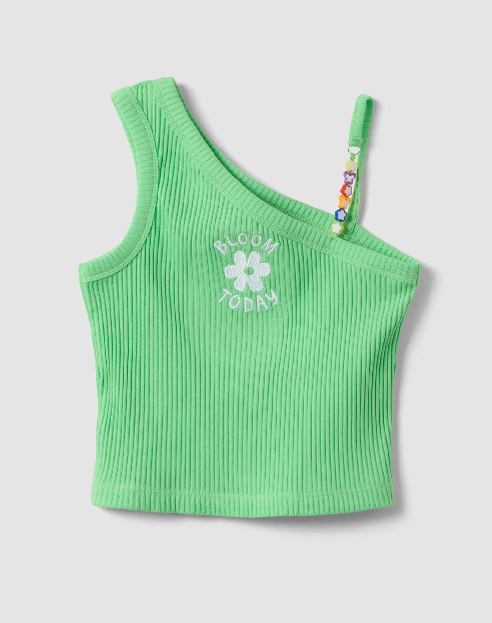 OVS TANK RIB W/BEADS 2654816-SUMMER GREEN Green