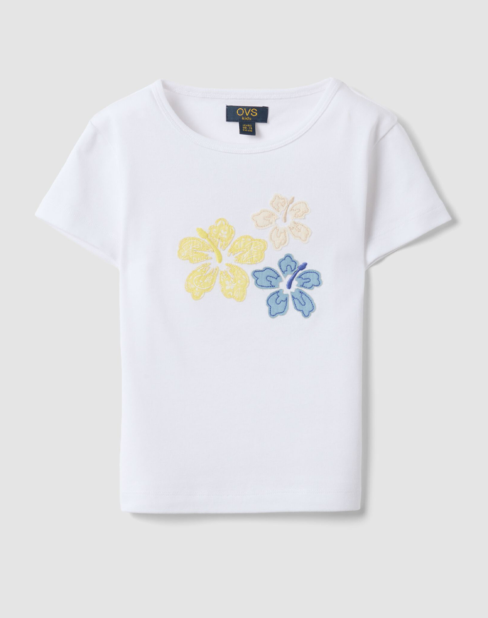 OVS T-SHIRT W/ IBISCUS 2681422-BRILLIANT WHITE White